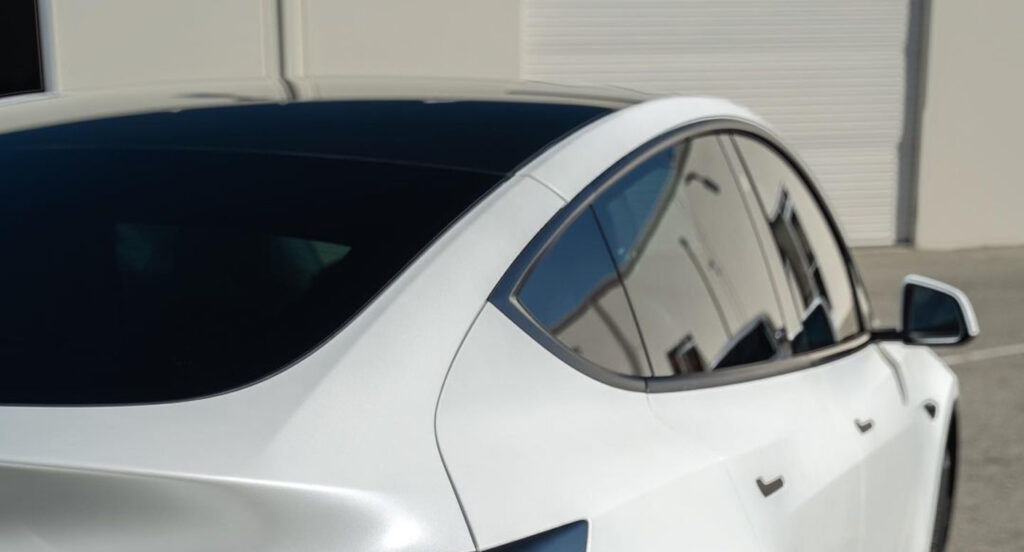 Tesla with ceramic window tint