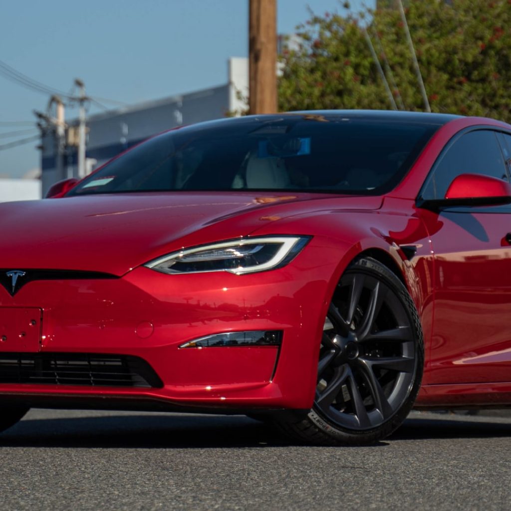 DSC07792 red tesla with ceramic coating